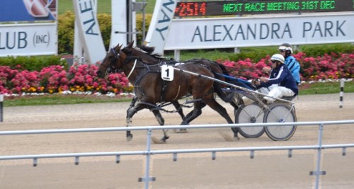 Holmes Hanover 3yo filly Wirreanda Piper winning her qualifying trial 20 December 2014.